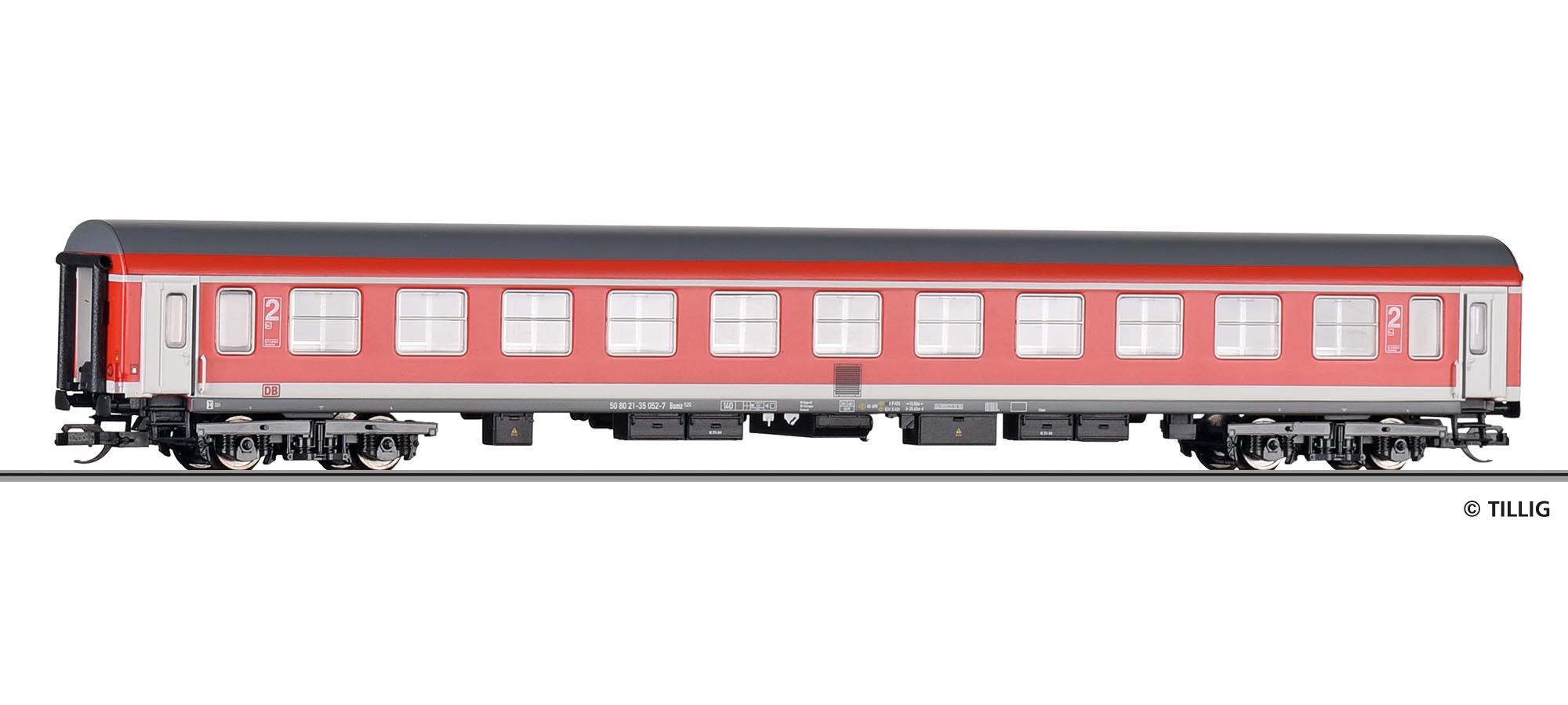Tillig 502282 - TT - Personenwagen Bomz 520, 2. Kl., DB AG, Ep. V